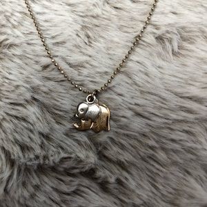 Small Gold and Silver Elephant Necklace